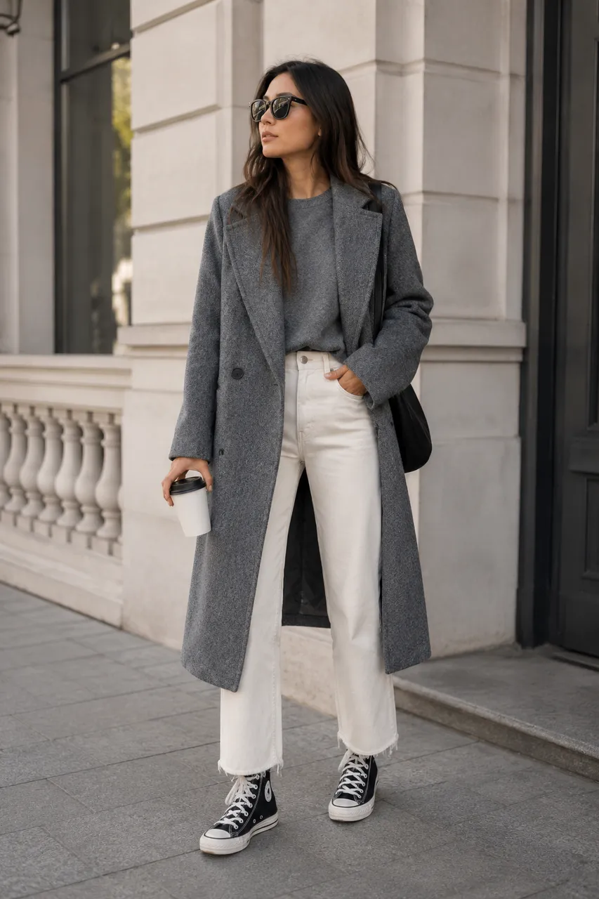 Estilo urbano en gris y blanco