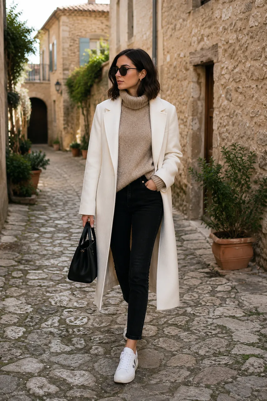 Estilo casual chic en tonos neutros