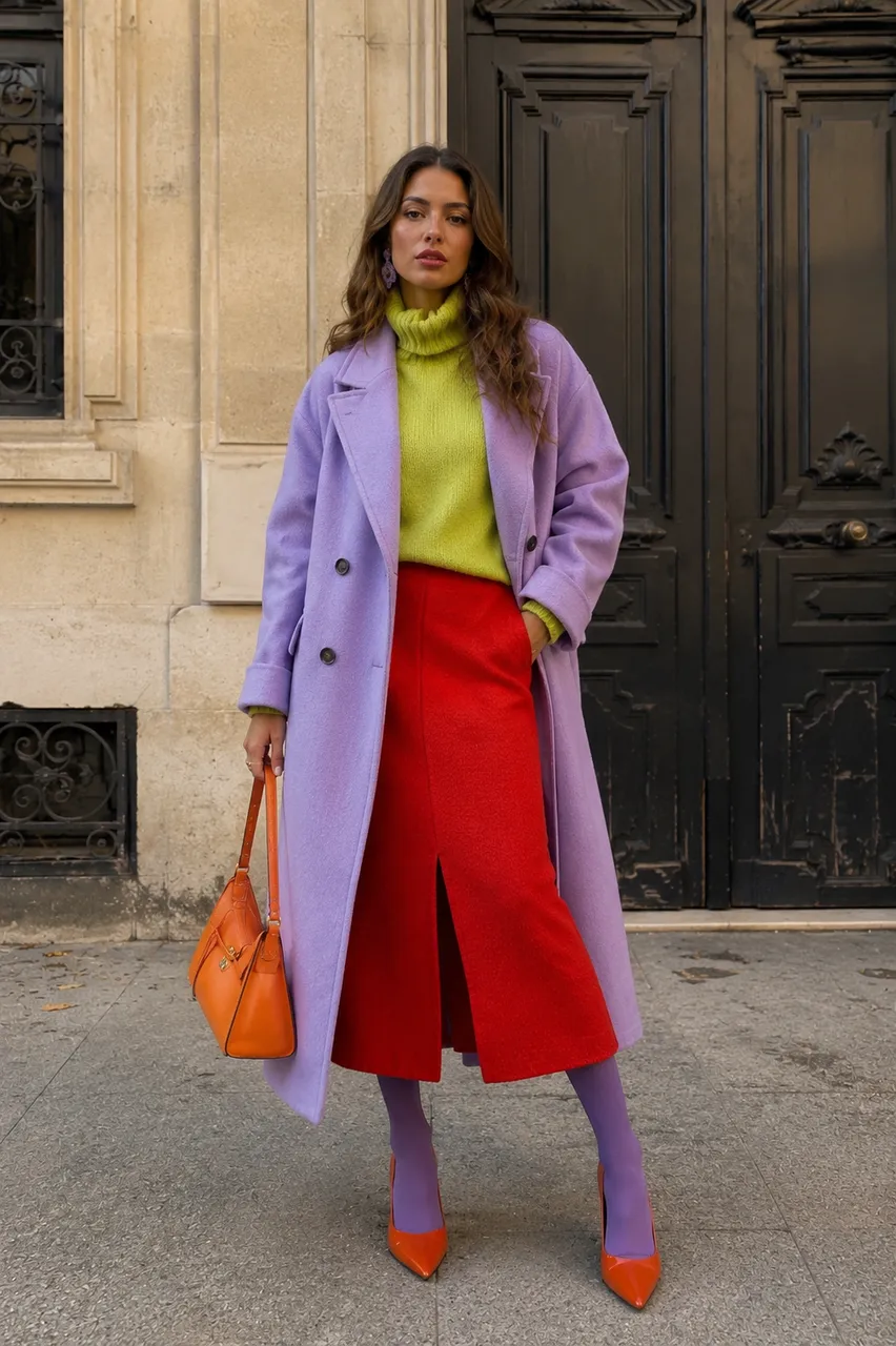 Combinación audaz de colores vibrantes