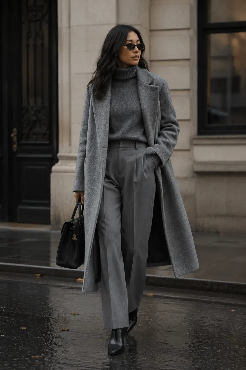Estilo monocromático en gris para el frío
