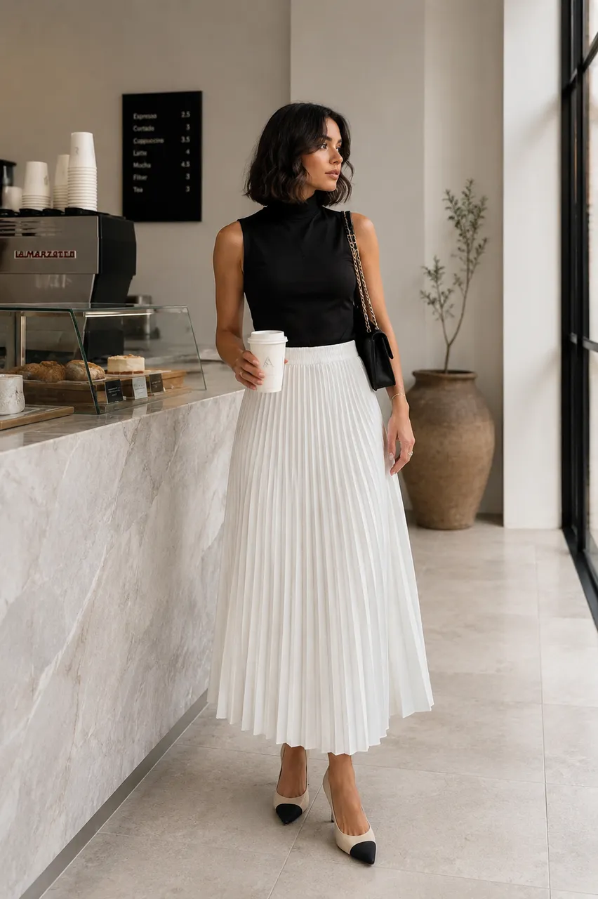 Elegancia minimalista en blanco y negro